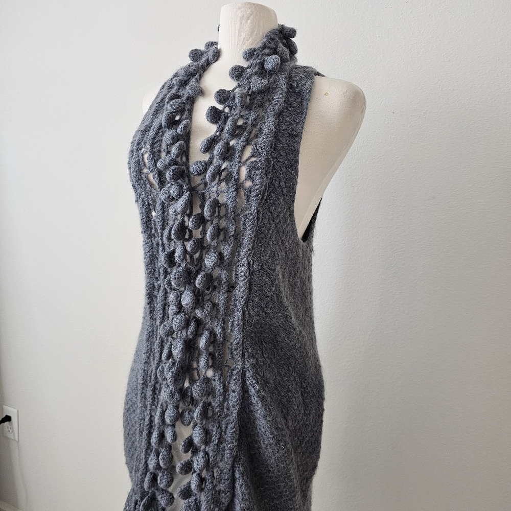Catherine Malandrino long cardigan with poms poms S - Picture 5 of 15